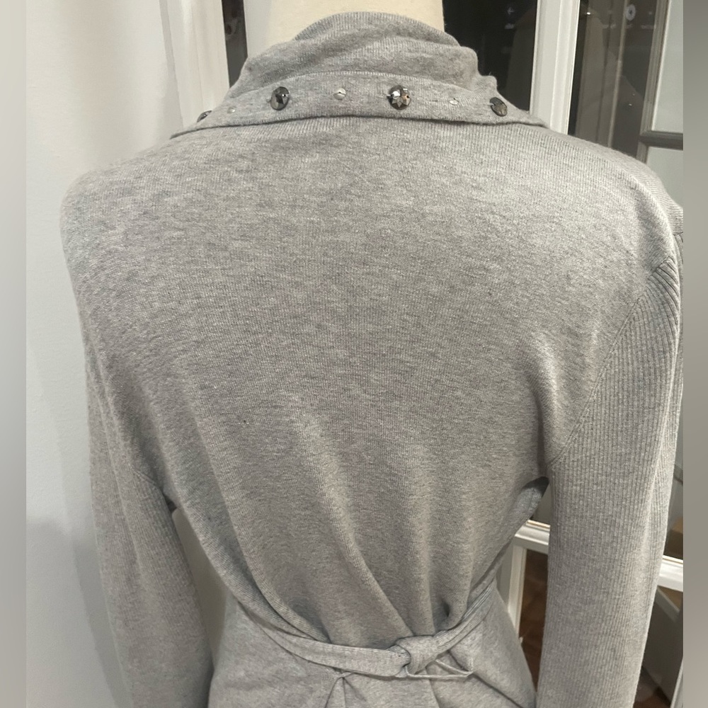 Cache Gray Embellished Cardigan - Picture 4 of 11